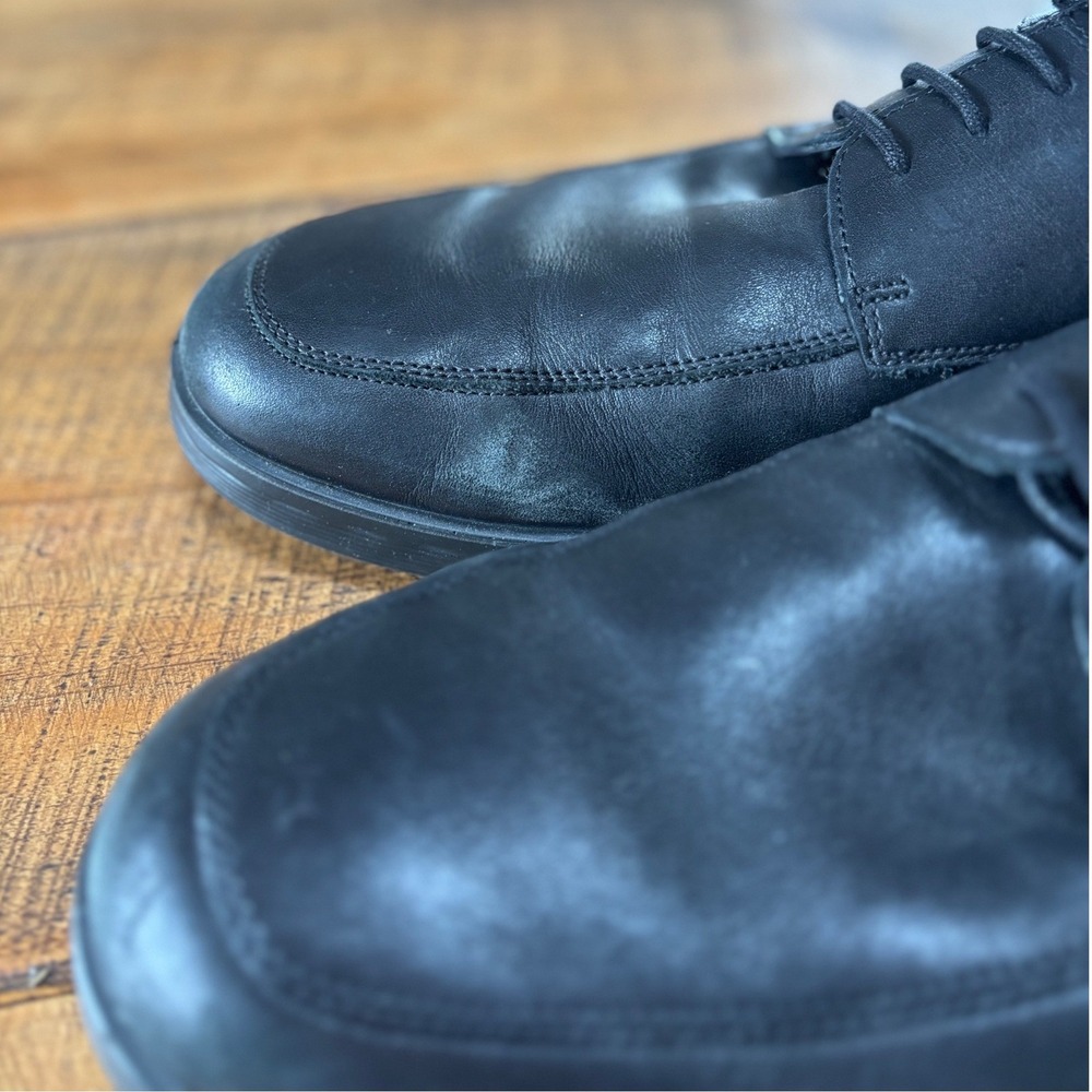 Ecco S Lite Hybrid Derby Shoes Mens Black Leather Comfort Dual Fit Insole 13 - Picture 6 of 13